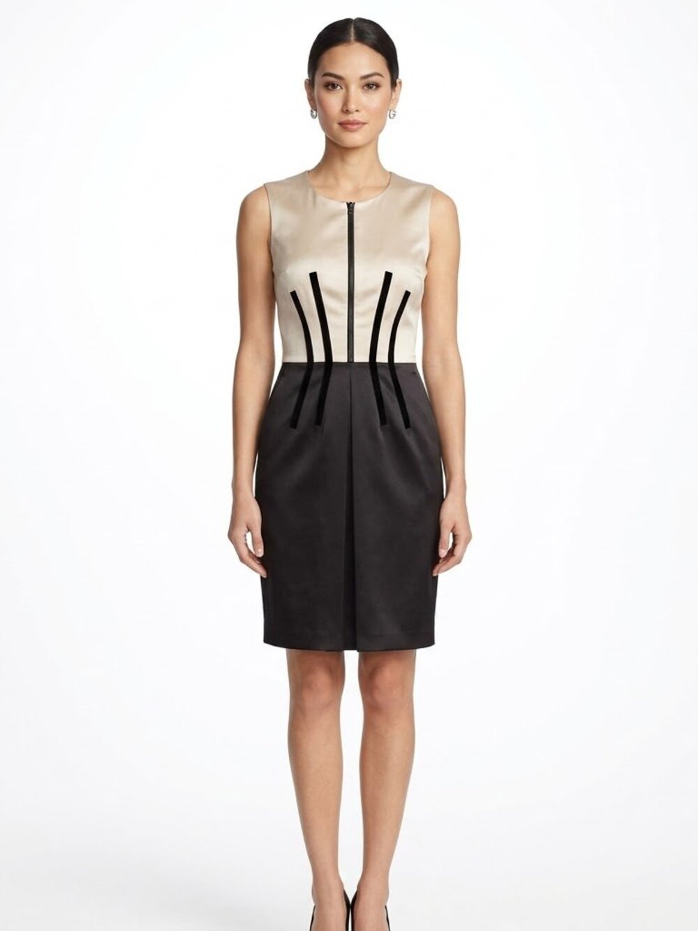 Club Monaco Colour Block Fitted Sleeveless Dress- Sz. 0